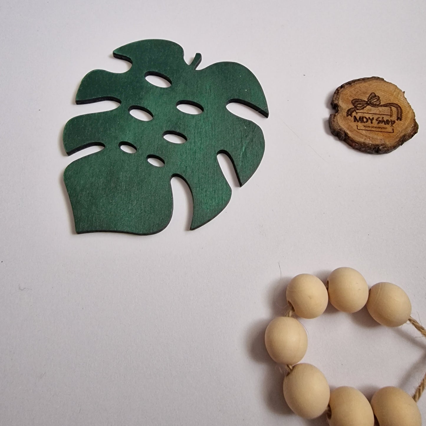 Suport pentru cană/pahar - Frunză de Monstera - verde
