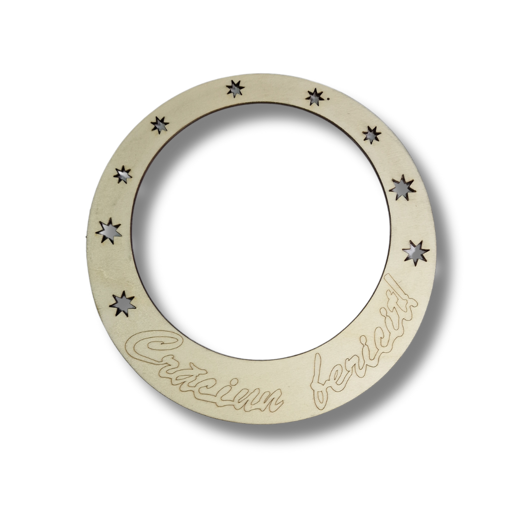 blank lemn coronita craciun