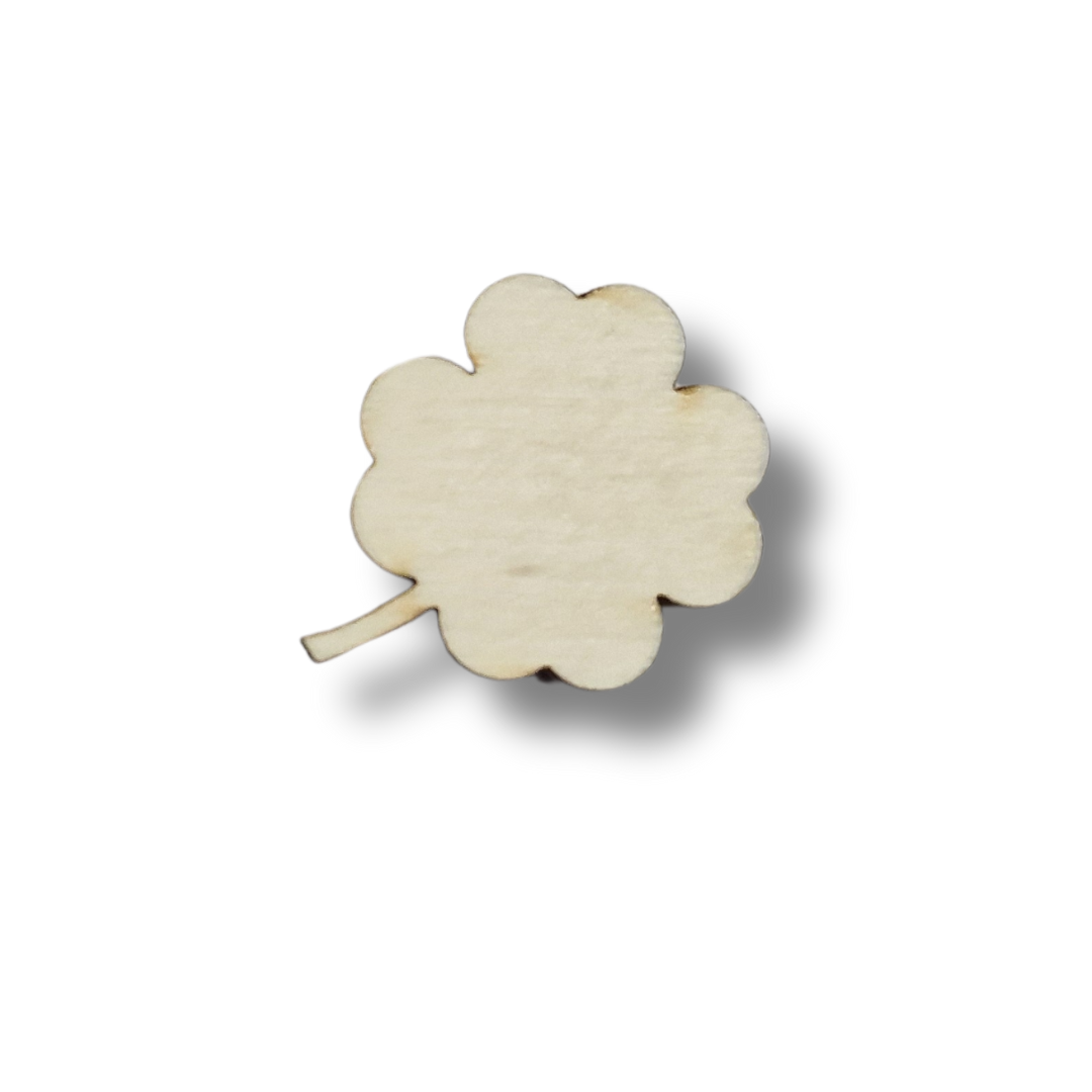 Baza blank din lemn pentru mărțișor - trifoi cu codiță