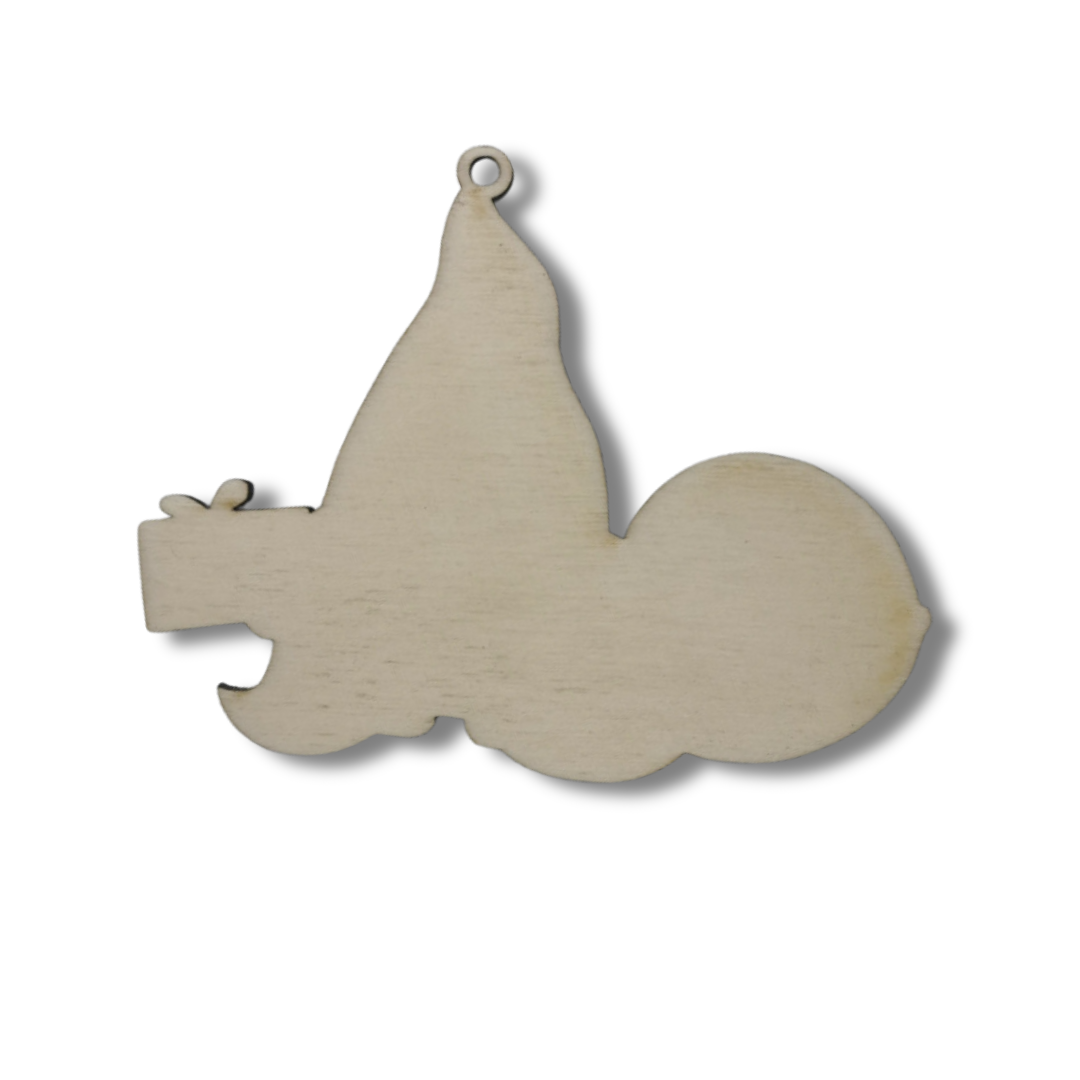 Blank din lemn - Glob Moș Crăciun cu sacul