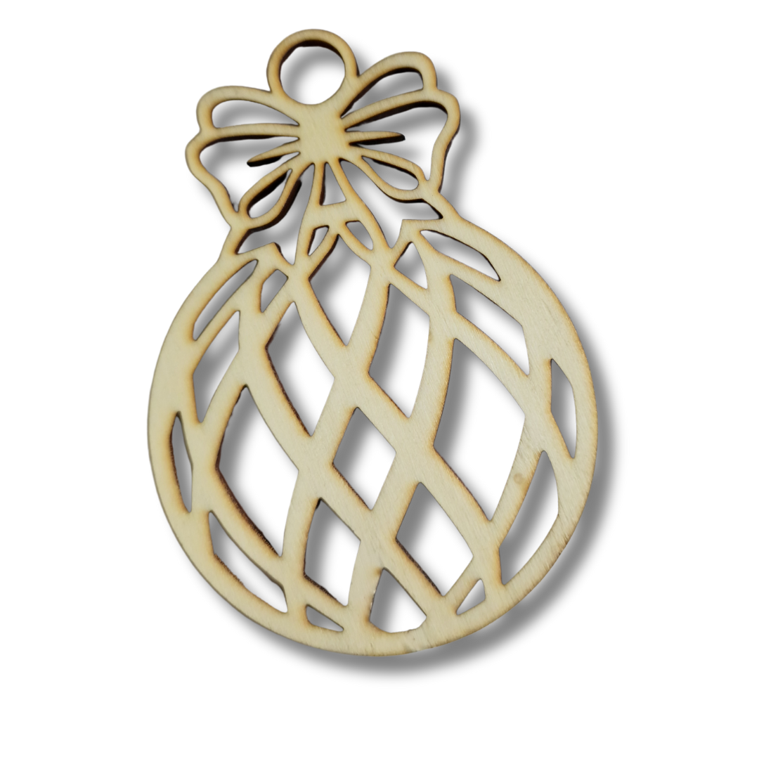 blank rotund glod de Crăciun cu fundiță