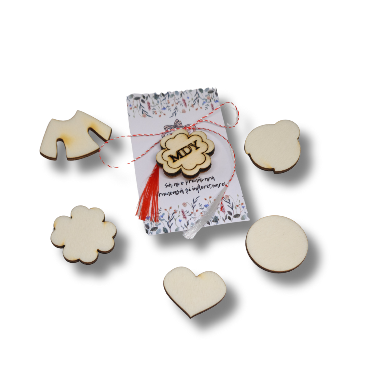 broșe blank din lemn in forma de ie, inima, trifoi, gărgărița