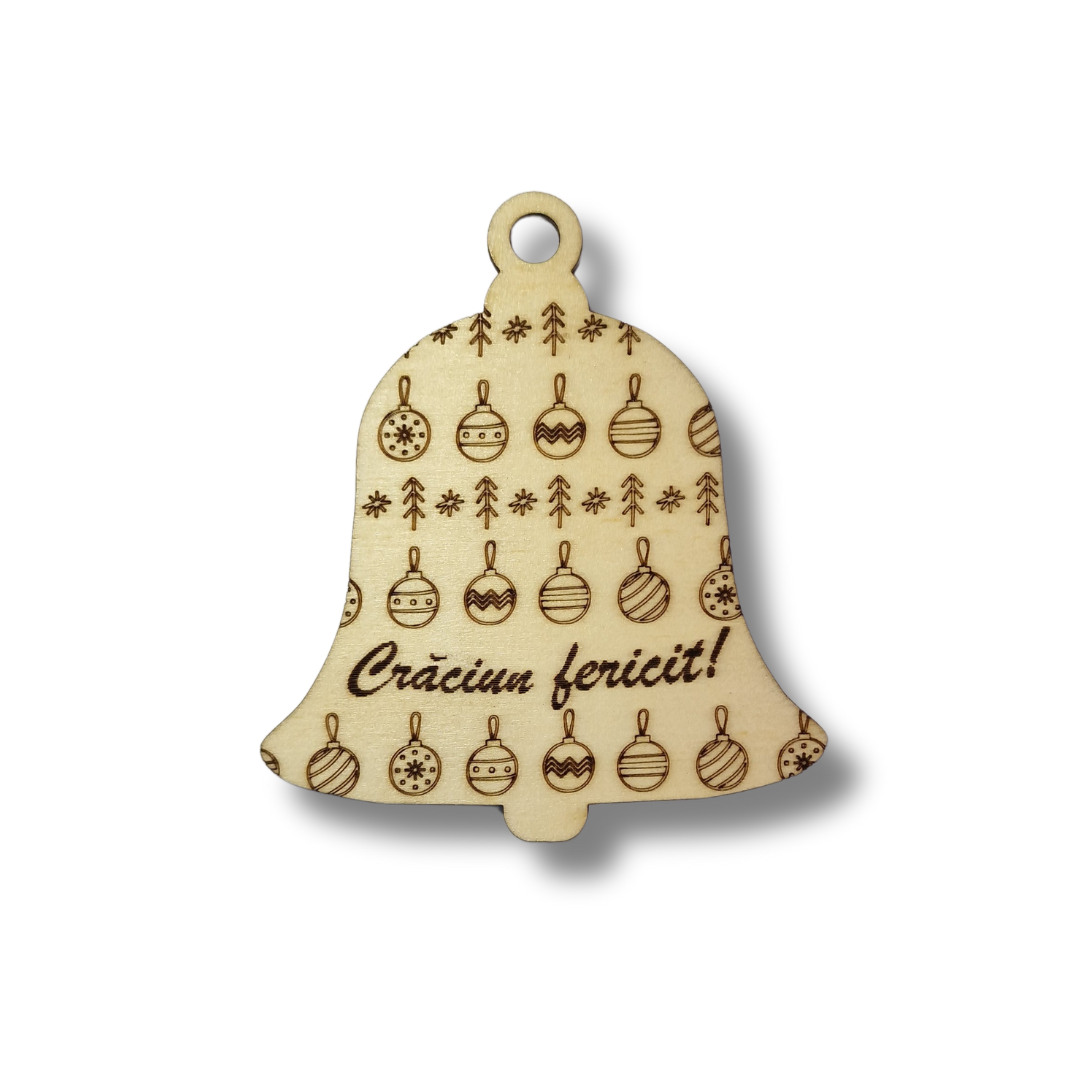 Glob de Crăciun - clopoțel gravat