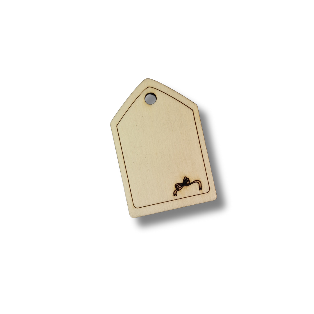 Set 4 etichete din lemn pentru cadouri