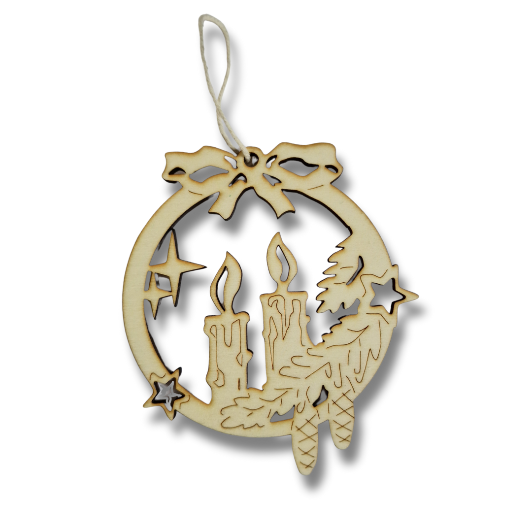 Glob de Crăciun - coroniță cu lumănări