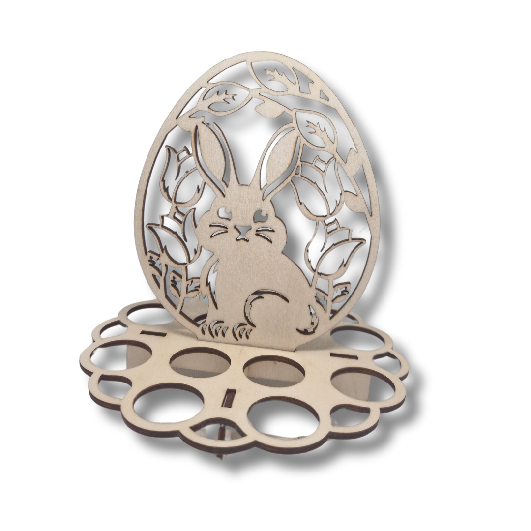 suport oua de prepelita pentru paste cu un iepure