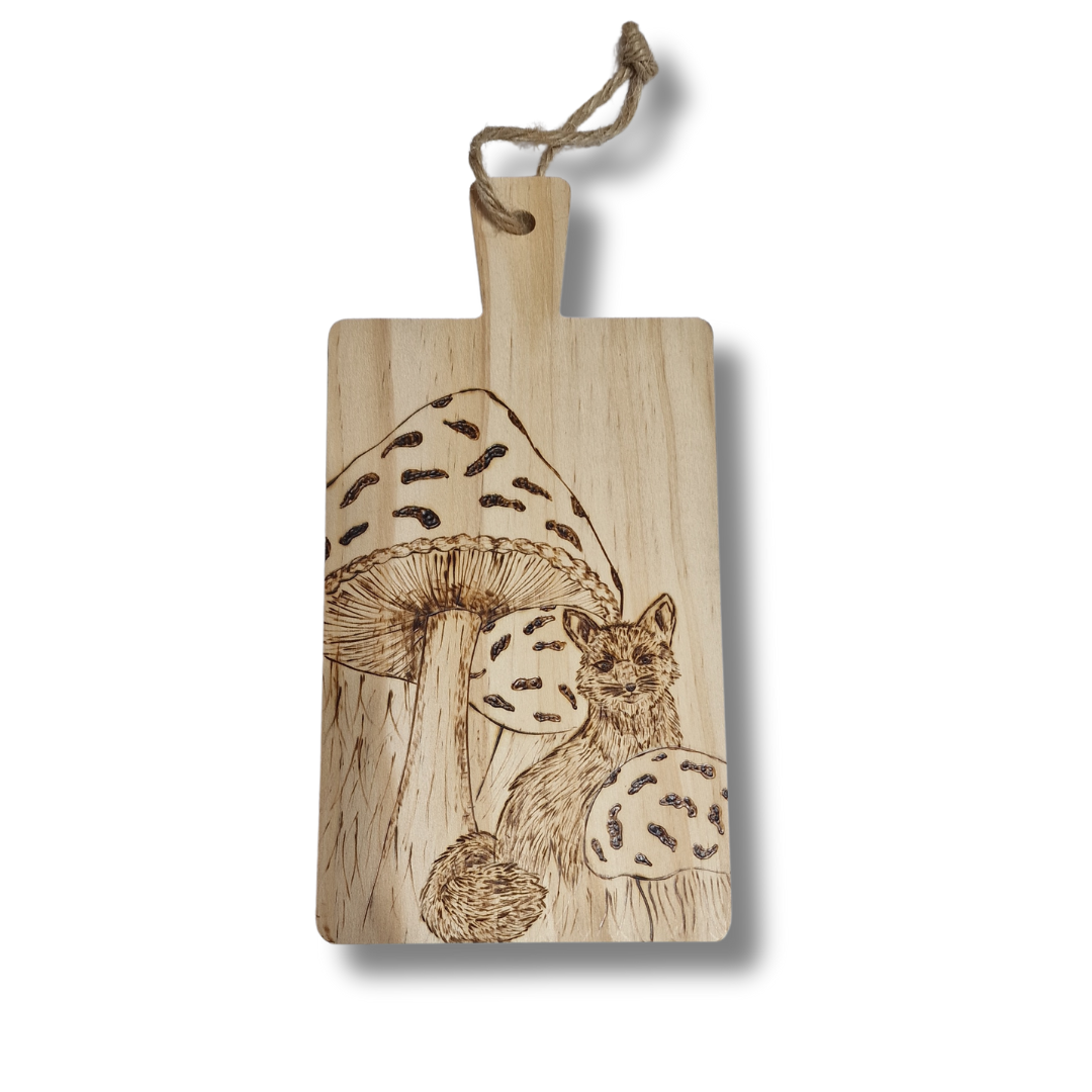 UNICAT - Tocător pirogravat manual – „Pădurea fermecată”