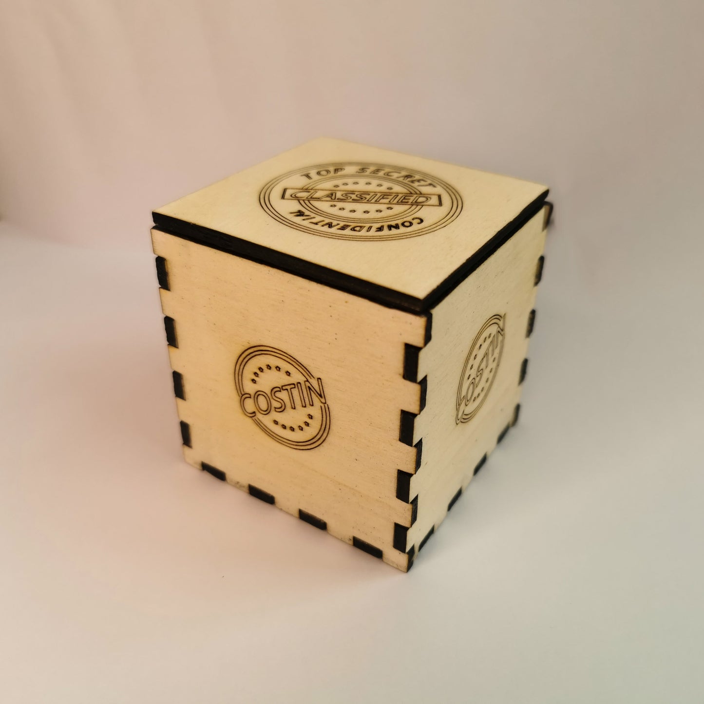 Cutie din lemn personalizata "Classified"/"Top Secret" - MDY Shop