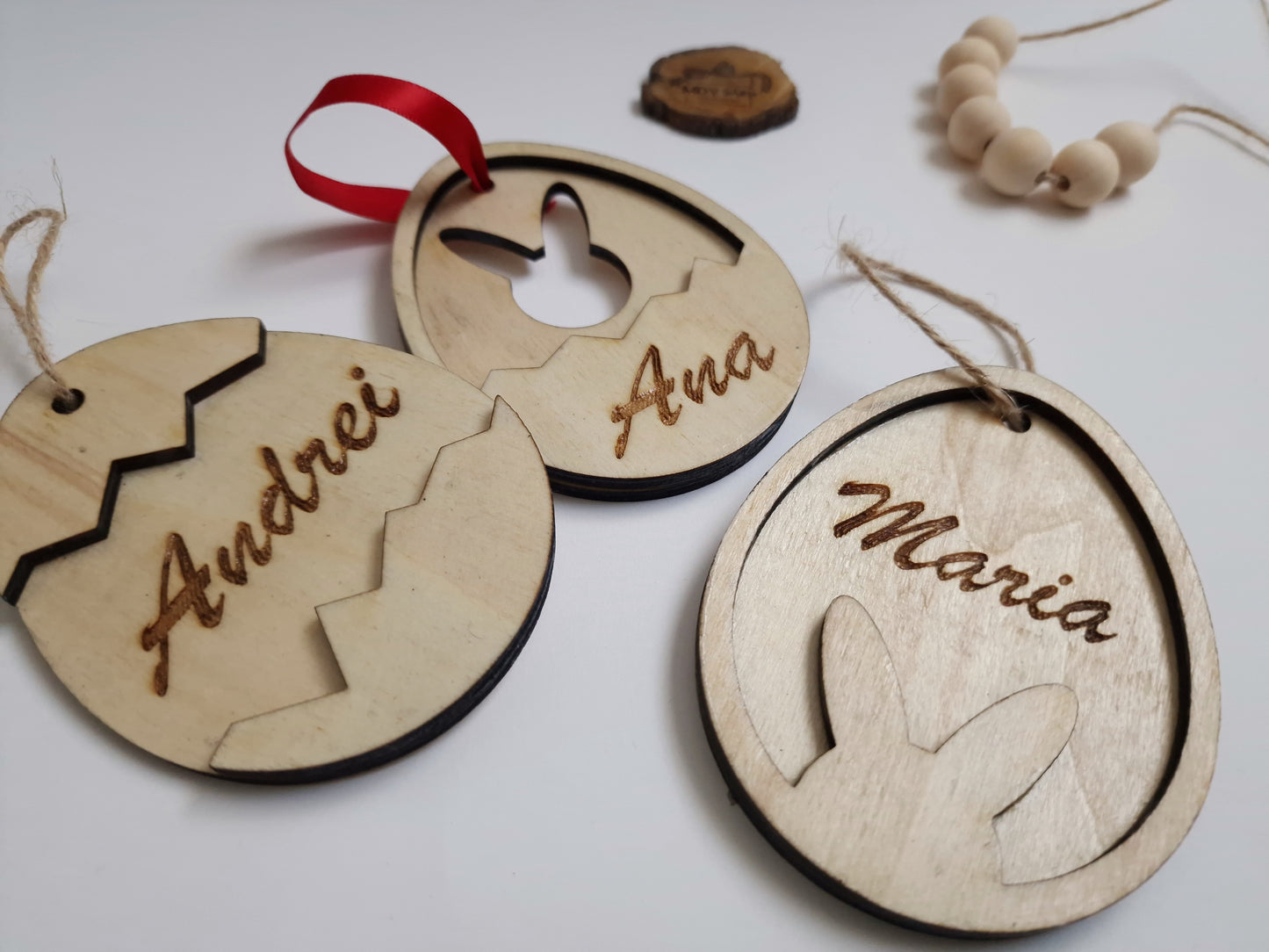 Decorațiune de Paște în formă de ouă personalizată cu nume - MDY Shop