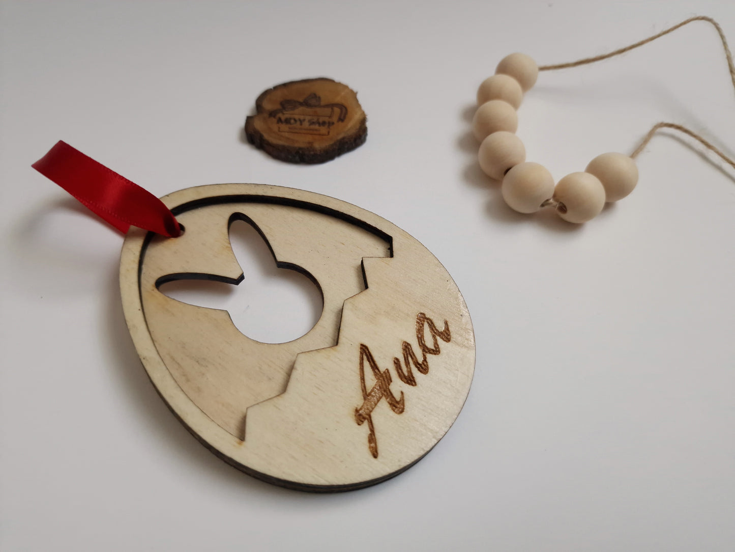 Decorațiune de Paște în formă de ouă personalizată cu nume - MDY Shop