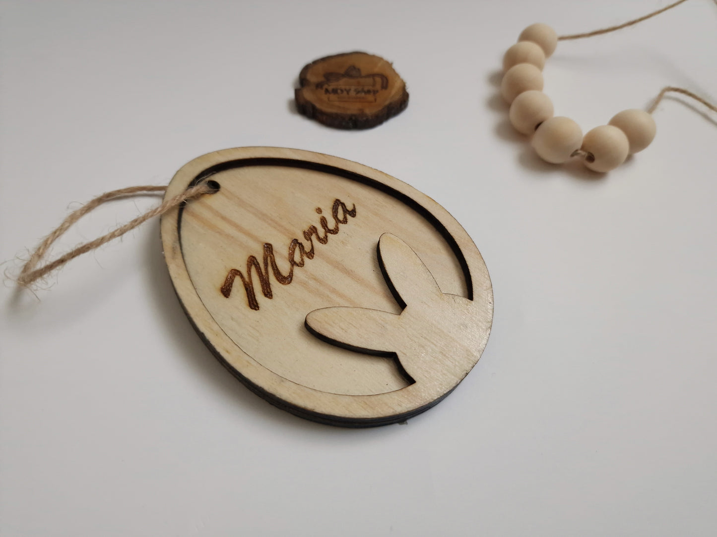 Decorațiune de Paște în formă de ouă personalizată cu nume - MDY Shop