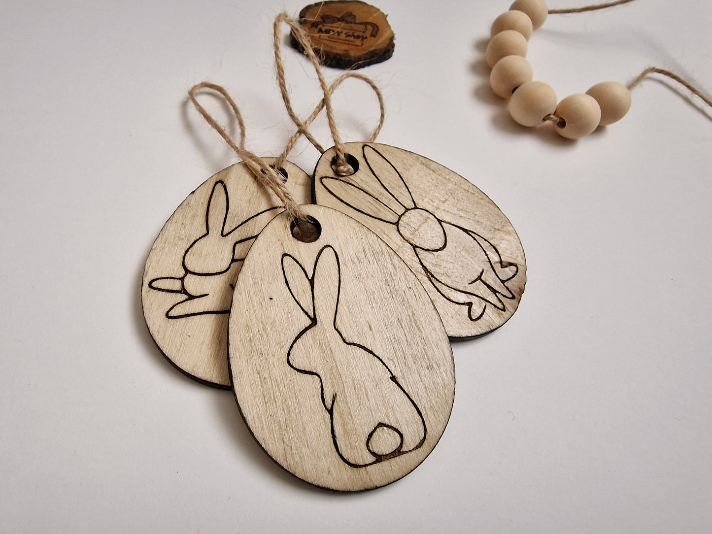 Set Decorațiuni de Paște - Ouă cu Iepuri - MDY Shop