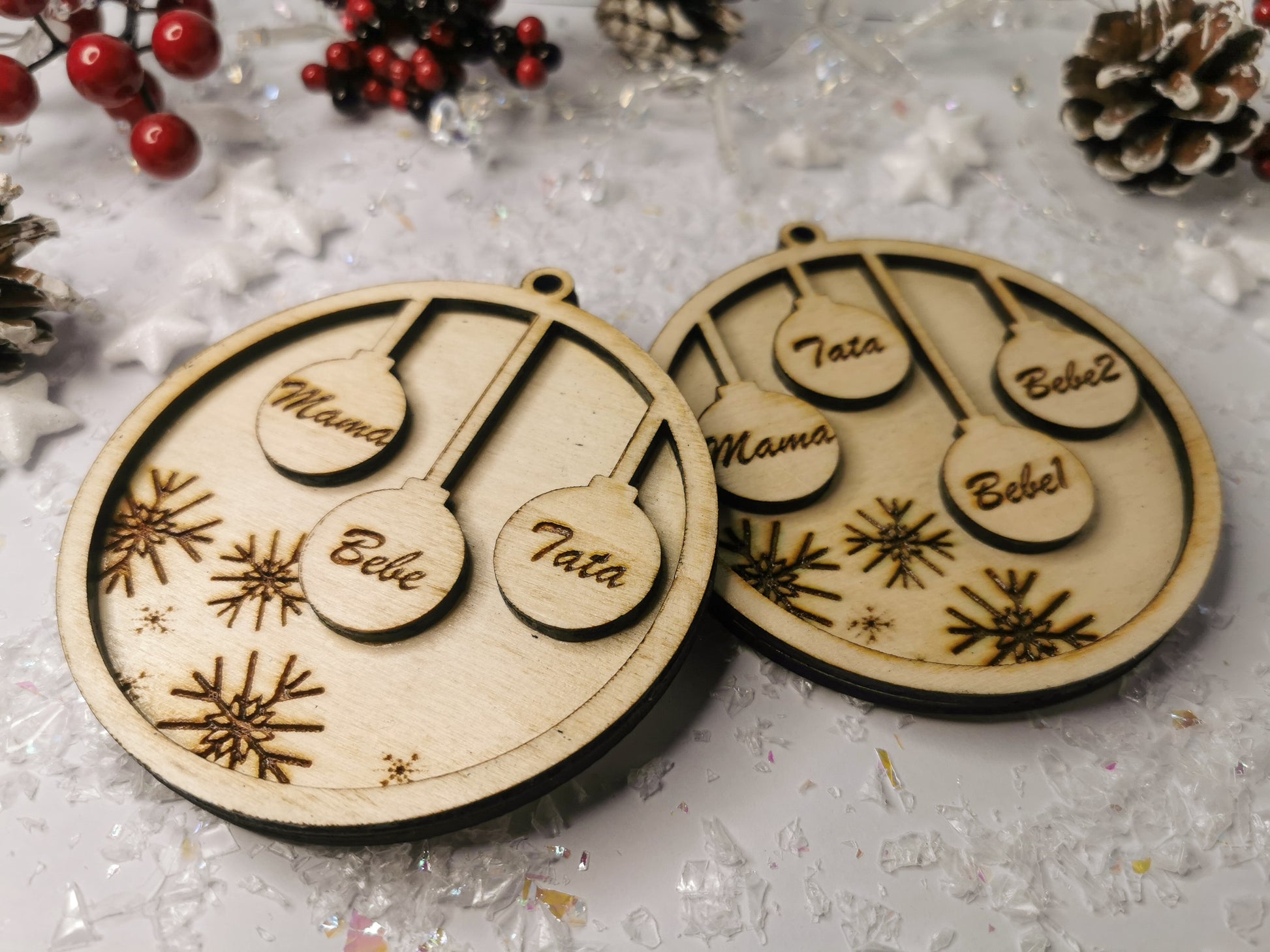 Glob de Crăciun "Familia noastră" - 3 membri - MDY Shop