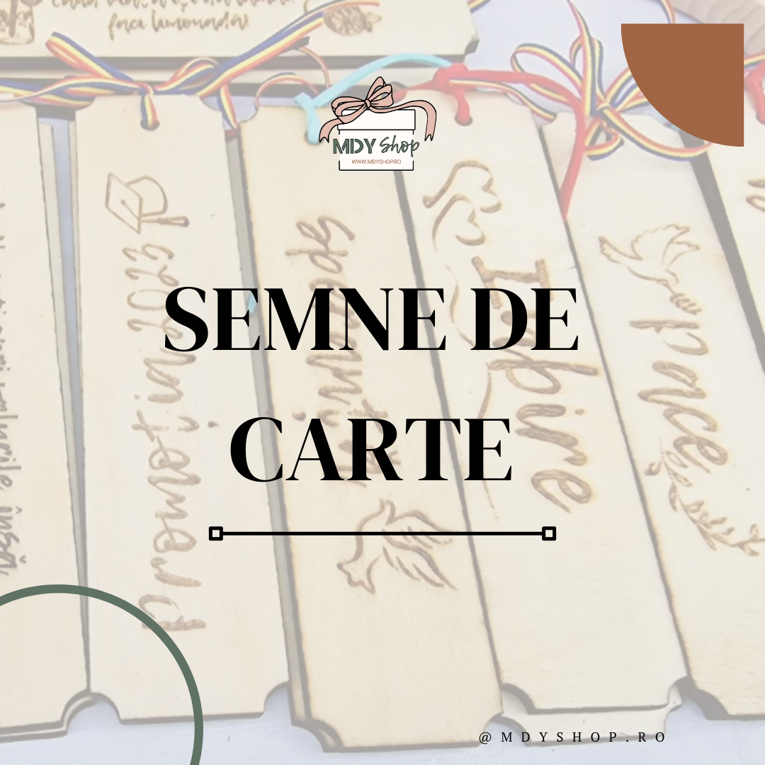 semne de carte din lemn, pirogravate manual