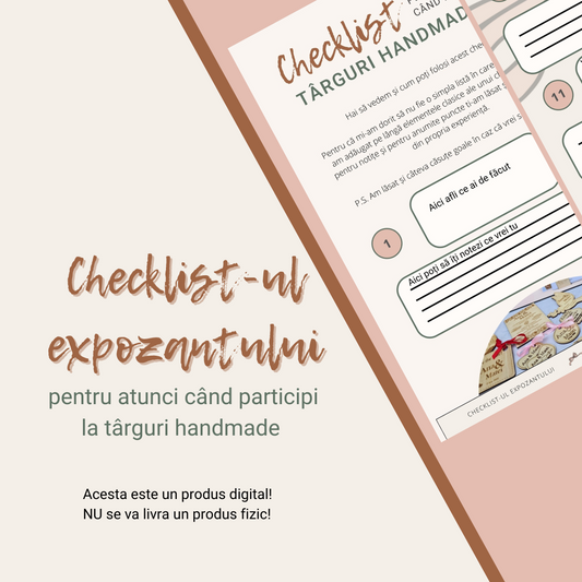 Checklist pentru expozantii la targuri handmade. Ce trebuie sa iei cu tine la un targ handmade?