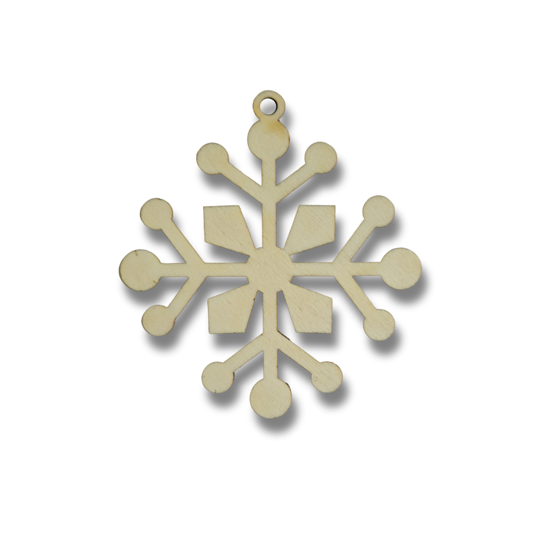 Blank din lemn - Glob de Crăciun Fulg de Zăpadă