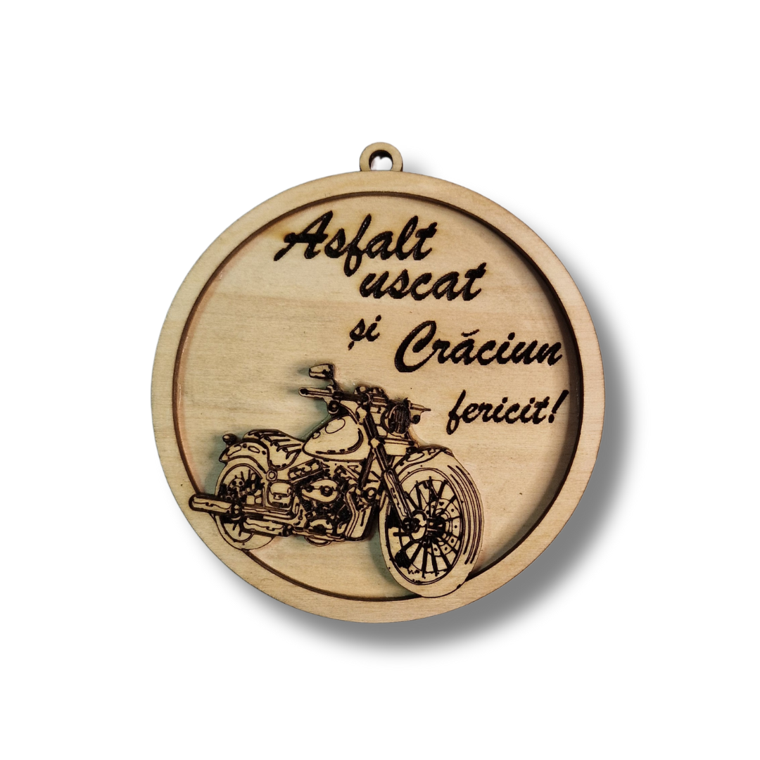 Glob de Crăciun Personalizat Motocicleta