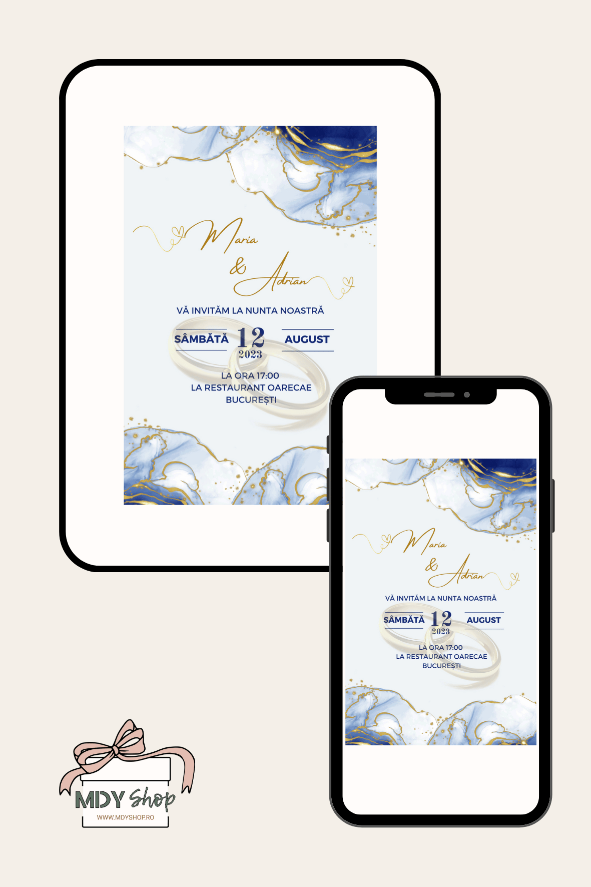 invitatie de nunta in format digital