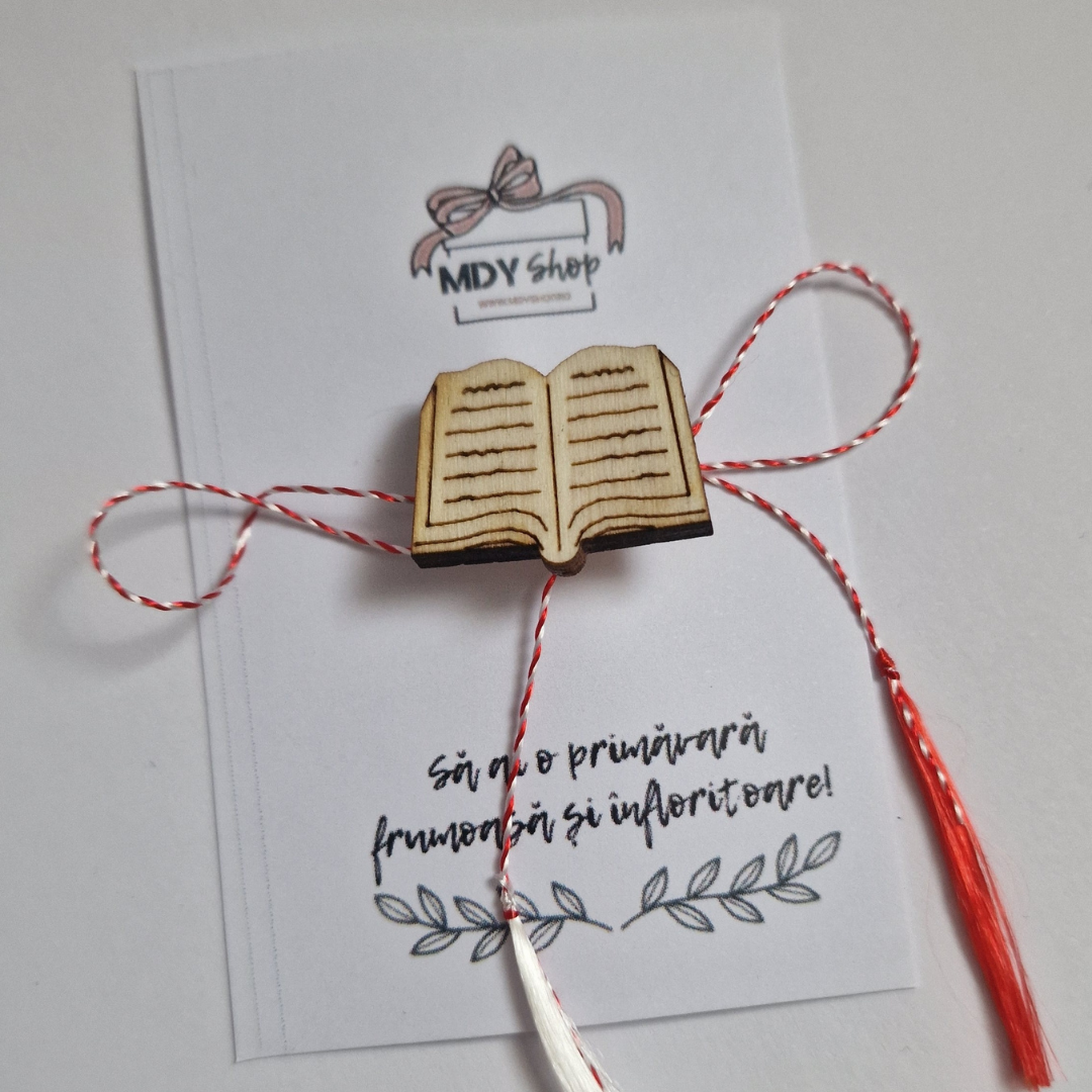 Mărțișor tip broșă pentru profesoare și pasionați de lectură - Carte