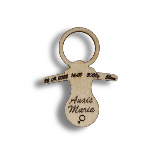 marturie botez personalizata in forma de suzeta
