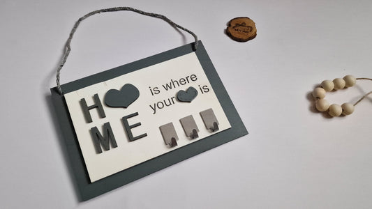 Cuier pentru chei - "Home is where your heart is"