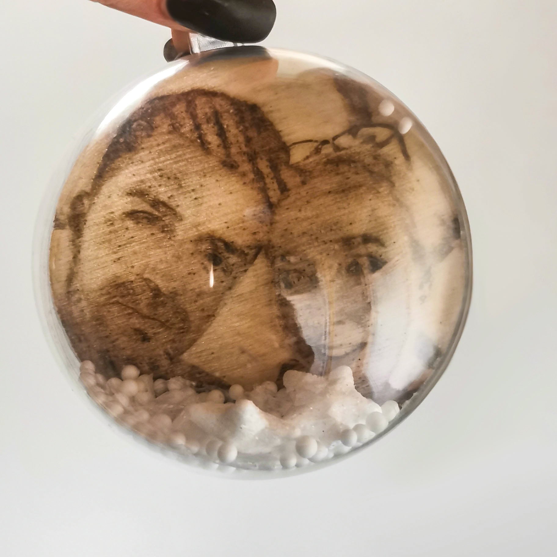 Glob de Crăciun Sferă cu Fotografie Gravata - MDY Shop