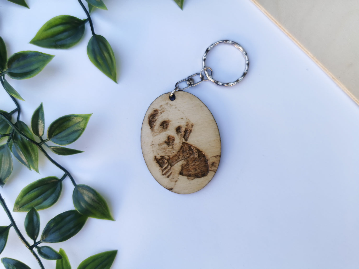 Breloc personalizat din lemn cu fotografie - MDY Shop