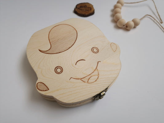 Cutie din lemn pentru dințișori - băiețel - MDY Shop