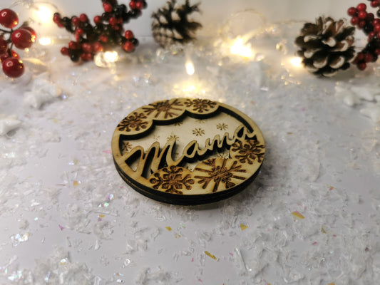 Glob de Crăciun cu Fulgi Personalizat pentru Membrii Familiei - MDY Shop