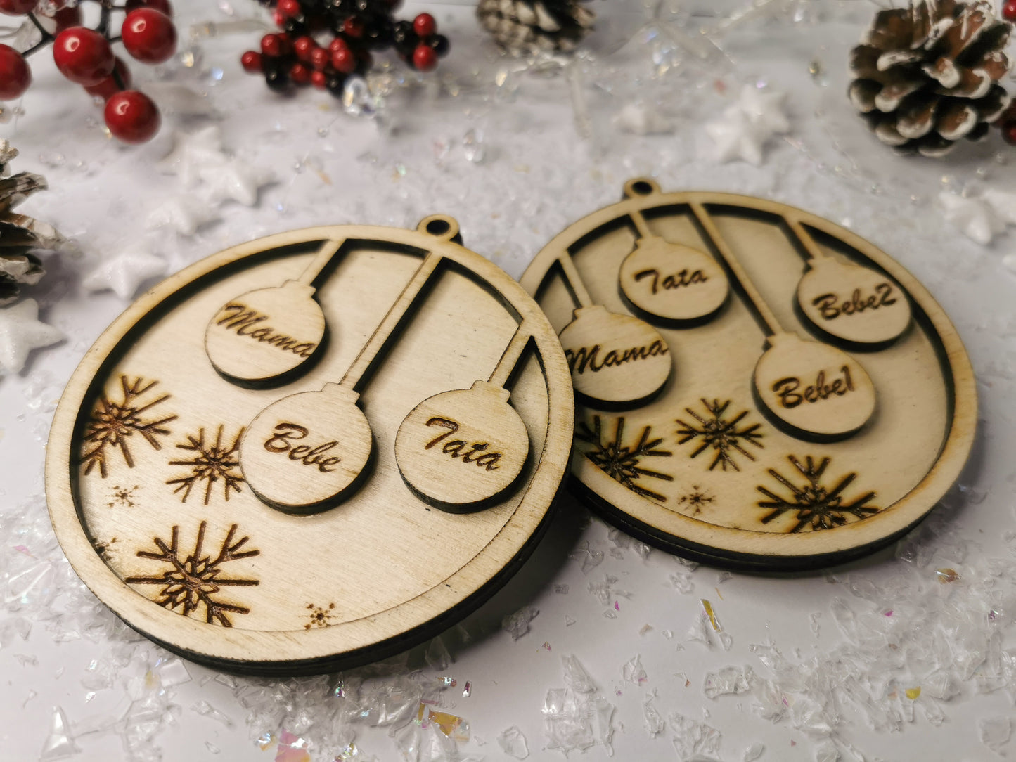 Glob de Crăciun "Familia noastră" - 3 membri - MDY Shop