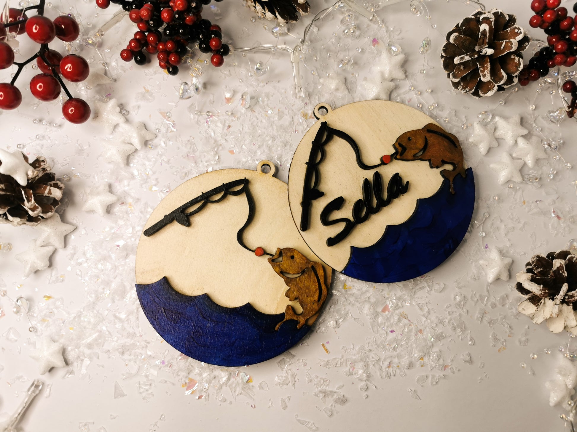 Glob de Crăciun Personalizat - Pescari - MDY Shop