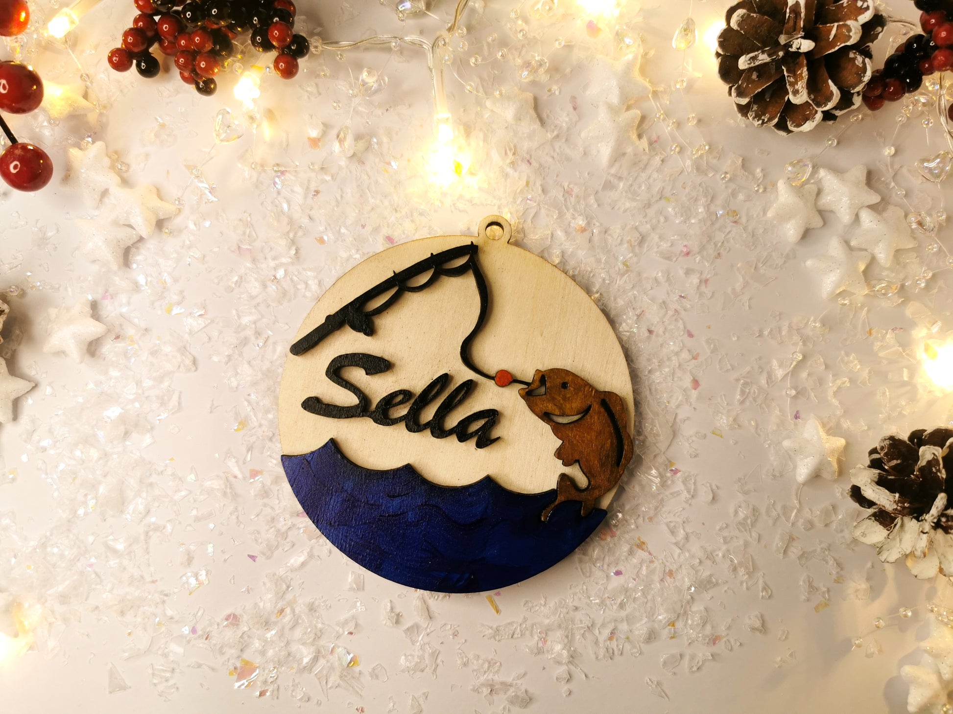 Glob de Crăciun Personalizat - Pescari - MDY Shop