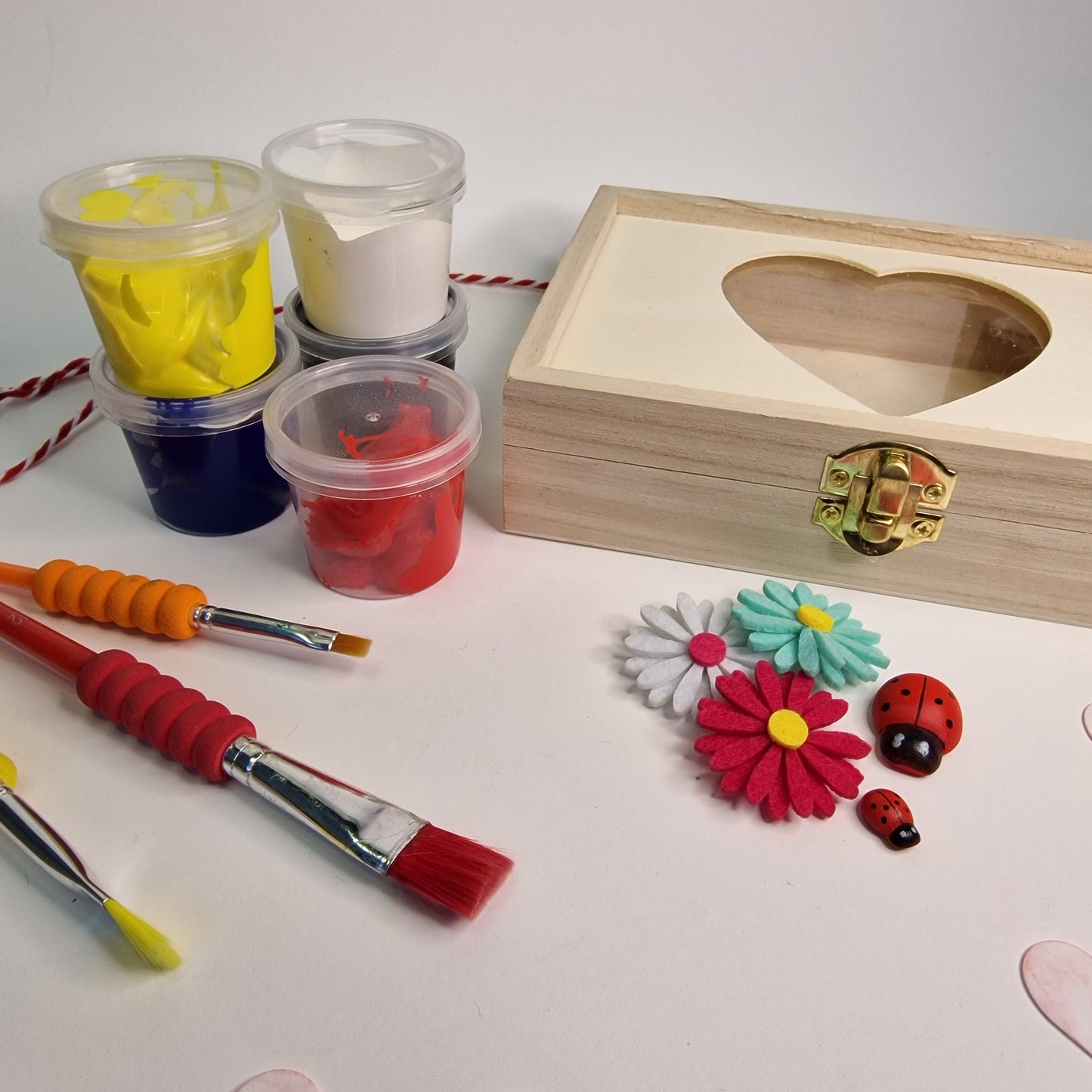 Set DIY pentru activități Handmade de Mărțișor cu Cutie și Ramă Foto - MDY Shop
